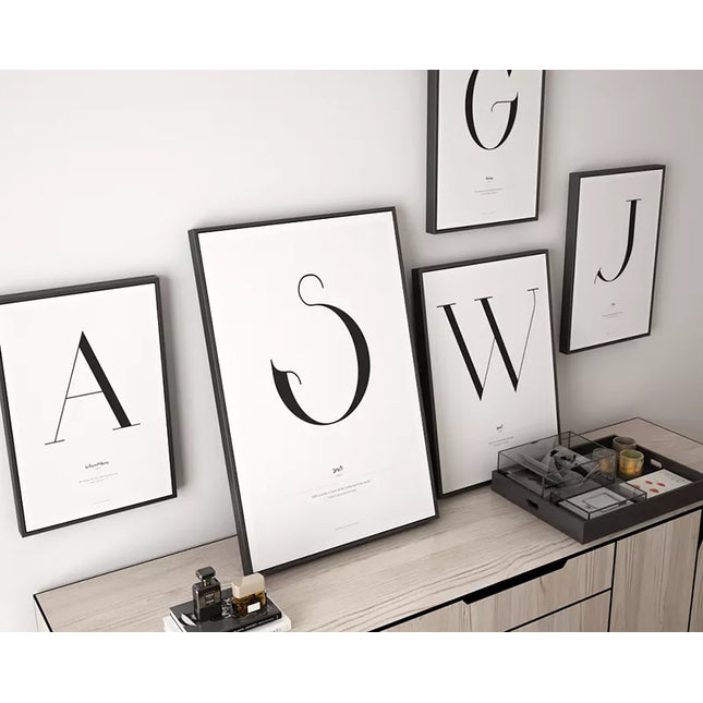 Alphabet of Inspiration: A-Z Quote Words Nordic Love Art Poster 