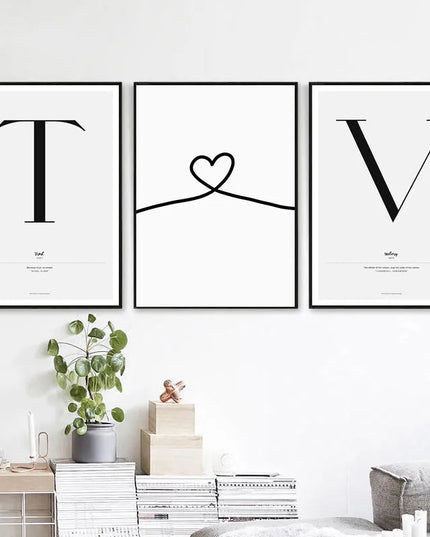 Alphabet of Inspiration: A-Z Quote Words Nordic Love Art Poster 