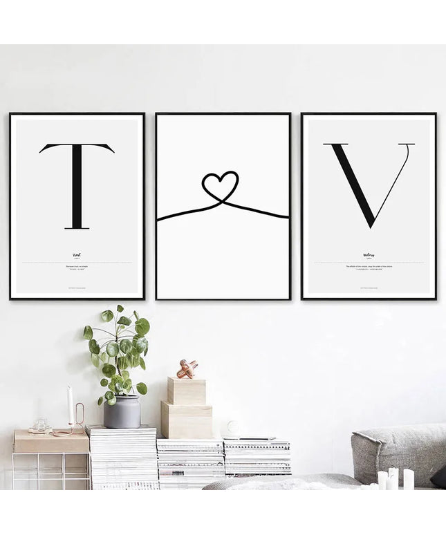 Alphabet of Inspiration: A-Z Quote Words Nordic Love Art Poster 