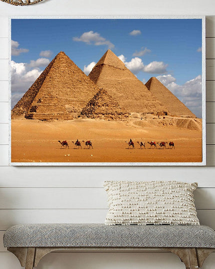 Ancient Marvels: Egyptian Miracle Pyramid Landscape Canvas Poster 