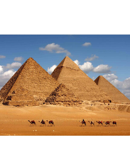 Ancient Marvels: Egyptian Miracle Pyramid Landscape Canvas Poster 