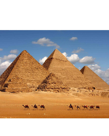 Ancient Marvels: Egyptian Miracle Pyramid Landscape Canvas Poster 