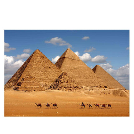 Ancient Marvels: Egyptian Miracle Pyramid Landscape Canvas Poster 