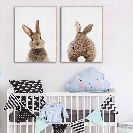 Animal Kingdom Canvas Print - Playful Wall Art for Kids' Rooms