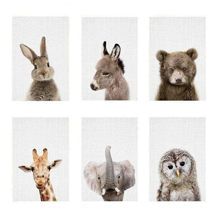 Animal Kingdom Canvas Print - Playful Wall Art for Kids' Rooms