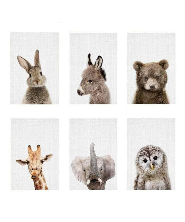 Animal Kingdom Canvas Print - Playful Wall Art for Kids' Rooms