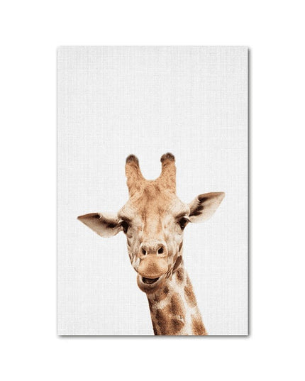Animal Kingdom Canvas Print - Playful Wall Art for Kids' Rooms