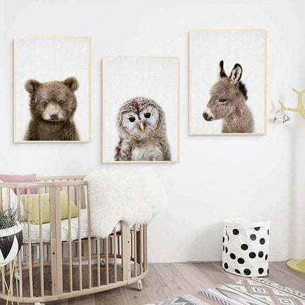 Animal Kingdom Canvas Print - Playful Wall Art for Kids' Rooms