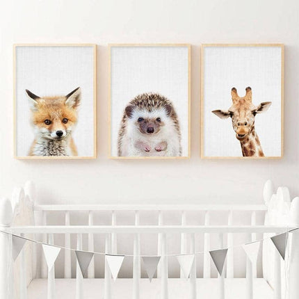 Animal Kingdom Canvas Print - Playful Wall Art for Kids' Rooms