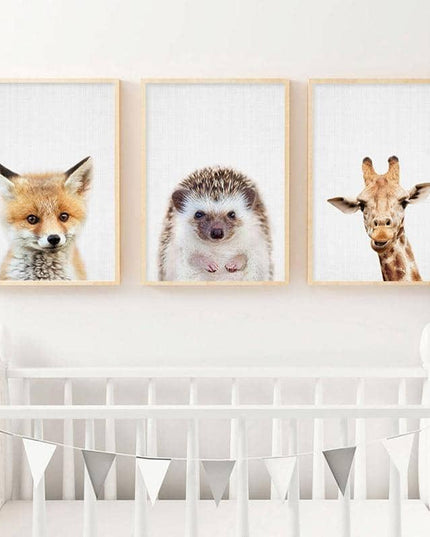 Animal Kingdom Canvas Print - Playful Wall Art for Kids' Rooms