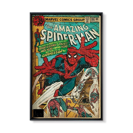 Marvel Super Hero Decorative Painting Anime Spider Man Art Poster Retro American Film Mural Home Childrens Room Wall Decor Print 