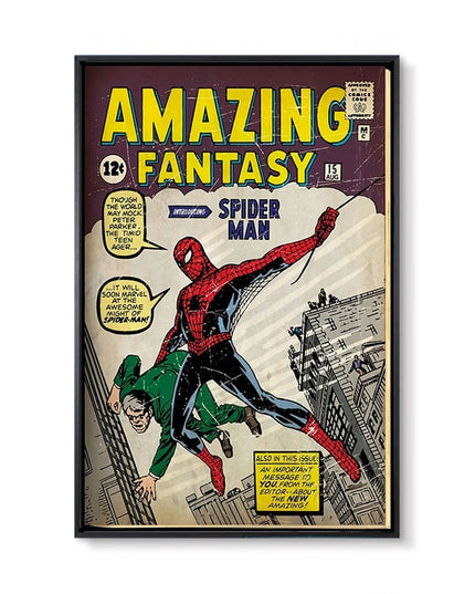 Marvel Super Hero Decorative Painting Anime Spider Man Art Poster Retro American Film Mural Home Childrens Room Wall Decor Print 