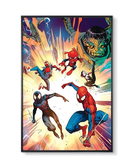 Marvel Super Hero Decorative Painting Anime Spider Man Art Poster Retro American Film Mural Home Childrens Room Wall Decor Print 