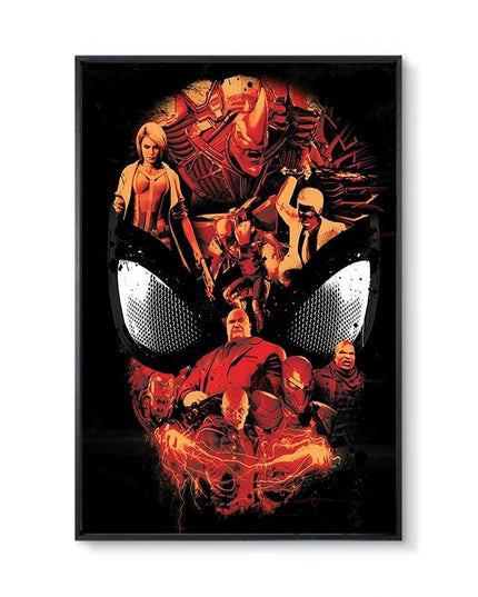 Marvel Super Hero Decorative Painting Anime Spider Man Art Poster Retro American Film Mural Home Childrens Room Wall Decor Print 