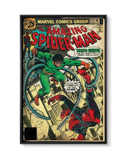 Marvel Super Hero Decorative Painting Anime Spider Man Art Poster Retro American Film Mural Home Childrens Room Wall Decor Print 