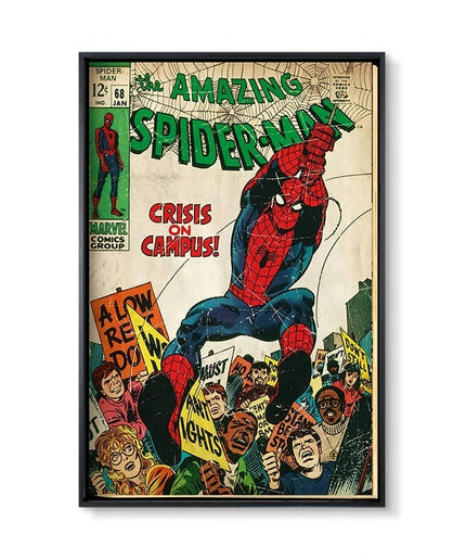 Marvel Super Hero Decorative Painting Anime Spider Man Art Poster Retro American Film Mural Home Childrens Room Wall Decor Print 