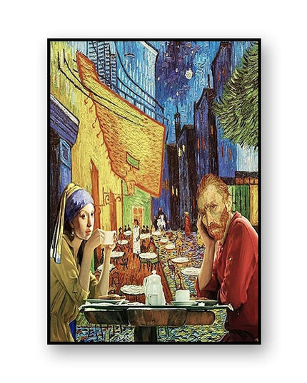 Artistic Selfie: Van Gogh-Inspired Creative Canvas Poster 