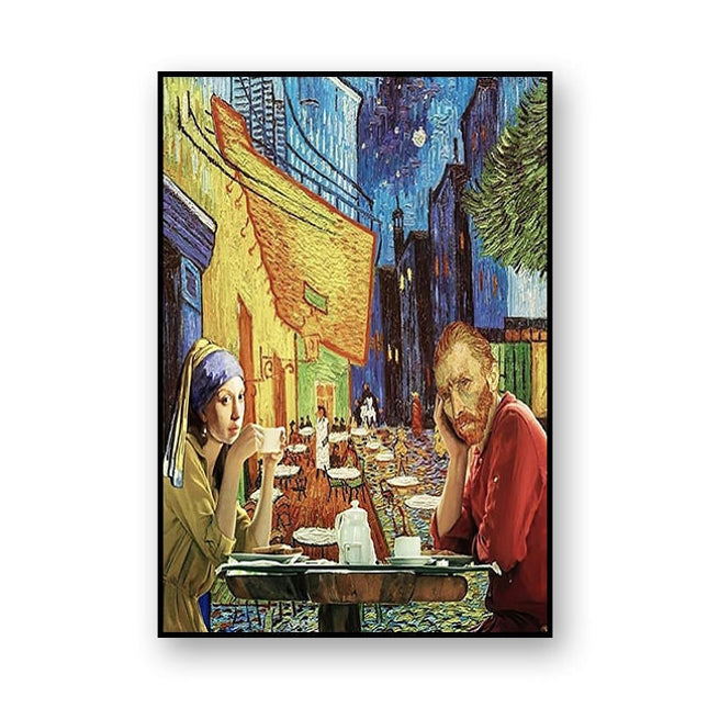Artistic Selfie: Van Gogh-Inspired Creative Canvas Poster 