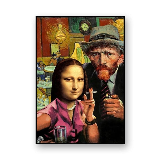 Artistic Selfie: Van Gogh-Inspired Creative Canvas Poster 