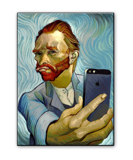 Artistic Selfie: Van Gogh-Inspired Creative Canvas Poster 