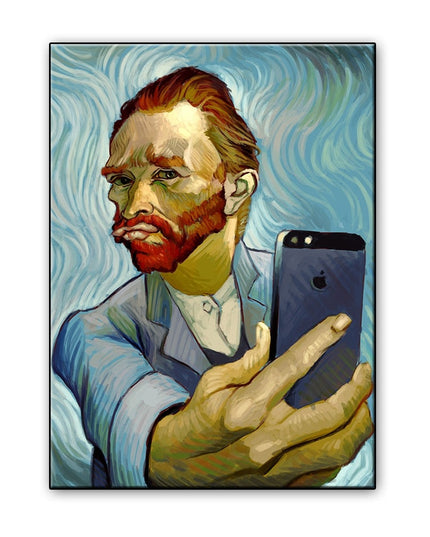 Artistic Selfie: Van Gogh-Inspired Creative Canvas Poster 