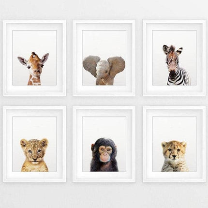 Baby Cute Animals Art Canvas Print - Charming Wall Art for Your Baby's Room