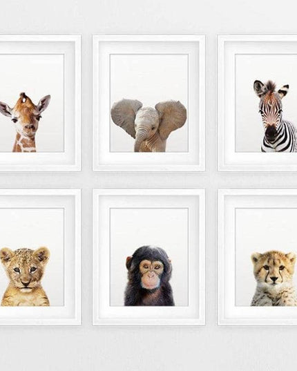 Baby Cute Animals Art Canvas Print - Charming Wall Art for Your Baby's Room