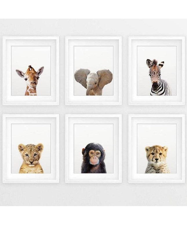 Baby Cute Animals Art Canvas Print - Charming Wall Art for Your Baby's Room