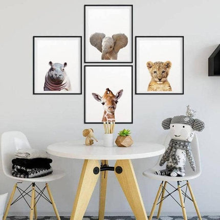 Baby Cute Animals Art Canvas Print - Charming Wall Art for Your Baby's Room