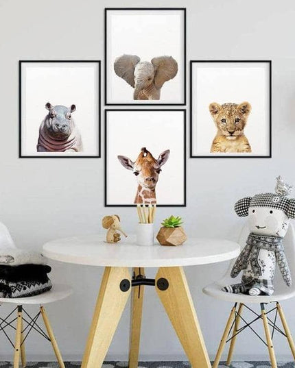 Baby Cute Animals Art Canvas Print - Charming Wall Art for Your Baby's Room