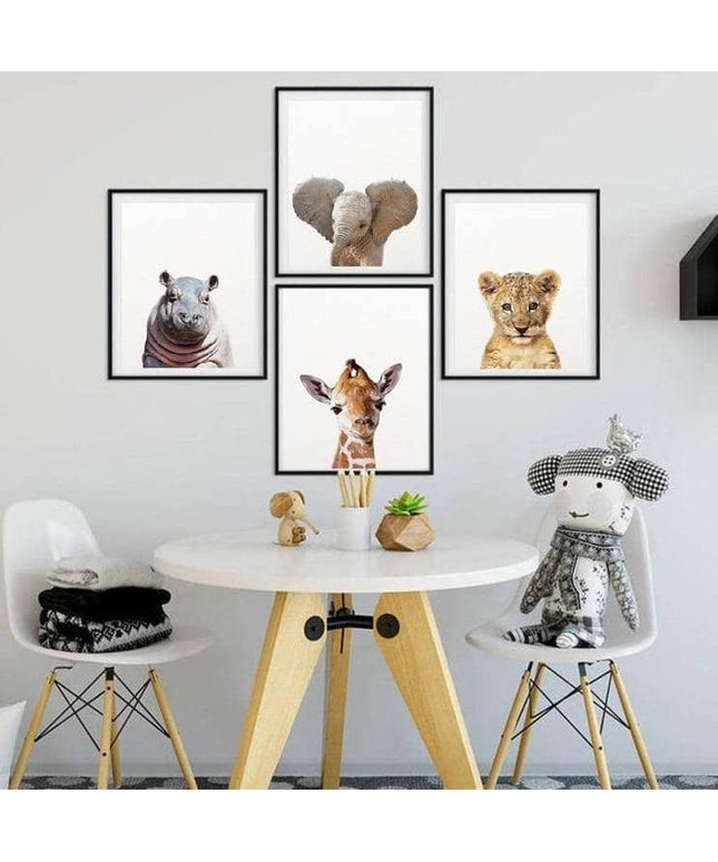 Baby Cute Animals Art Canvas Print - Charming Wall Art for Your Baby's Room