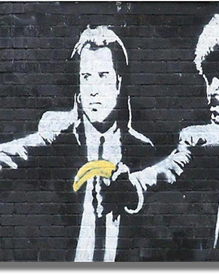 Banana Gun Shooting: Banksy Comedy Print Wall Poster