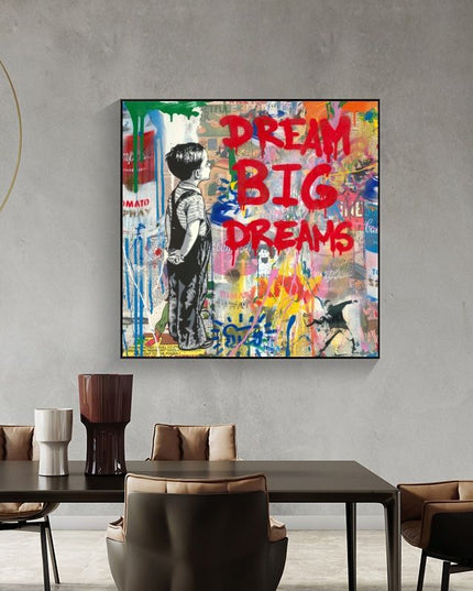 Colorful Pop of Art: Banksy Pop Street Boy Dream - Gallerie Canvas
