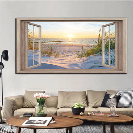 Beach Window Wall Poster
