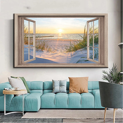 Beach Window Wall Poster