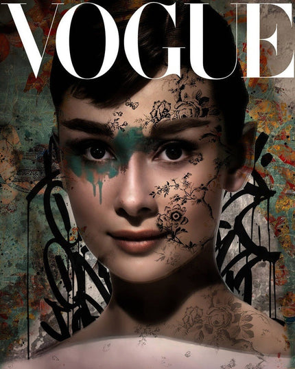 Beauties Forever - Audrey Hepburn Vogue Art Canvas Poster Wall Poster