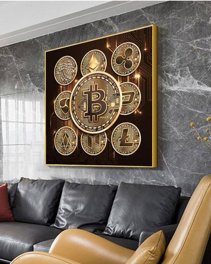 Bitcoin Trust & Belief Hodl Art Poster - Crypto Enthusiast Decor