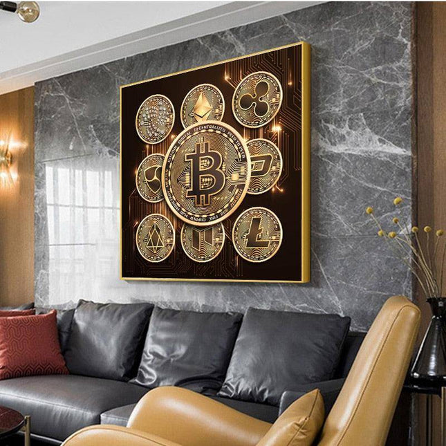 Bitcoin Trust & Belief Hodl Art Poster - Crypto Enthusiast Decor