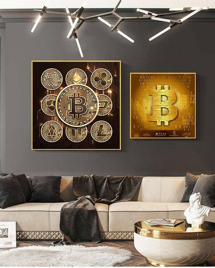 Bitcoin Trust & Belief Hodl Art Poster - Crypto Enthusiast Decor