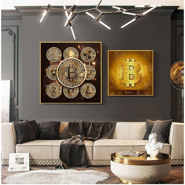 Bitcoin Trust & Belief Hodl Art Poster - Crypto Enthusiast Decor