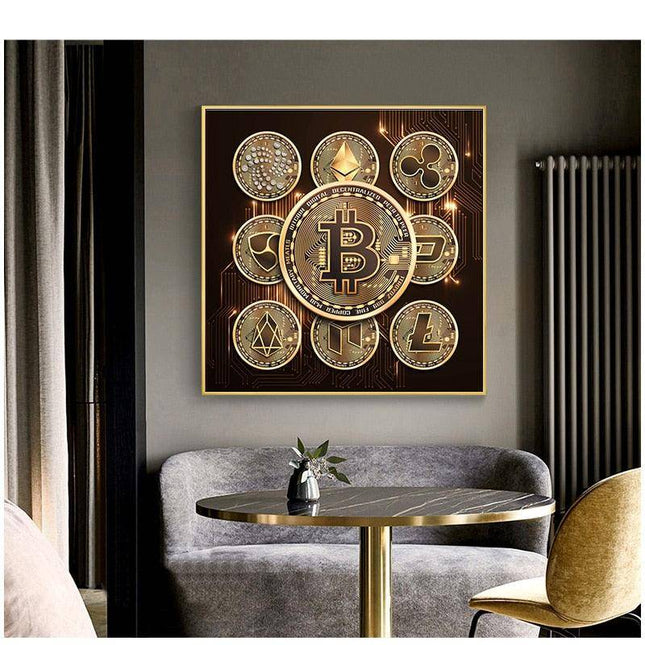 Bitcoin Trust & Belief Hodl Art Poster - Crypto Enthusiast Decor