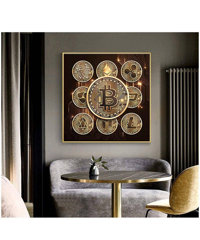 Bitcoin Trust & Belief Hodl Art Poster - Crypto Enthusiast Decor