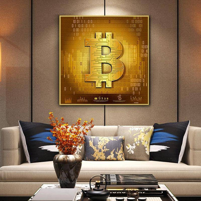 Bitcoin Trust & Belief Hodl Art Poster - Crypto Enthusiast Decor