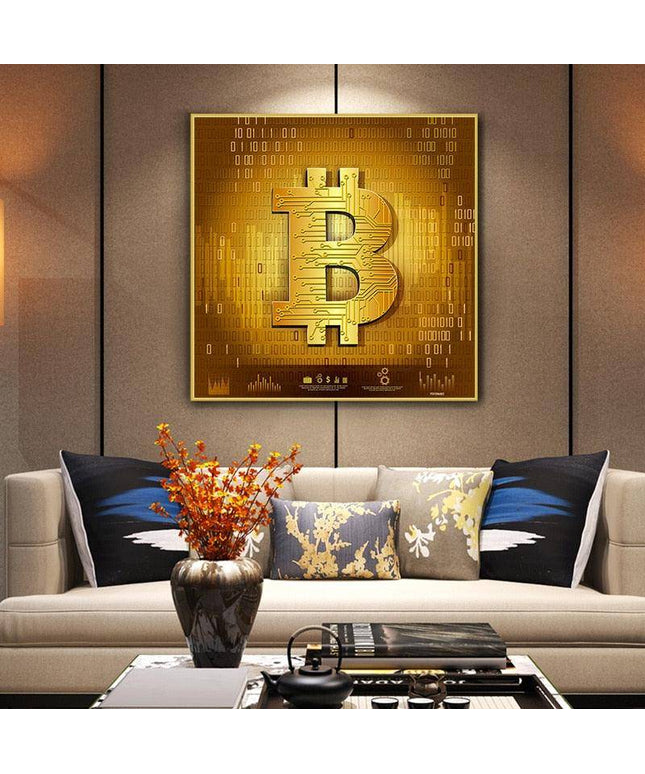 Bitcoin Trust & Belief Hodl Art Poster - Crypto Enthusiast Decor
