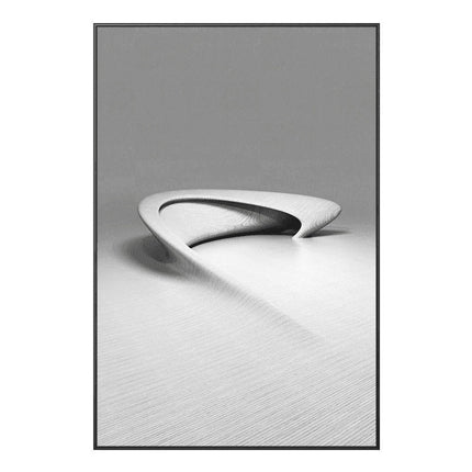 Bold Black & White Geometry Wall Art - Artistic Canvas Print