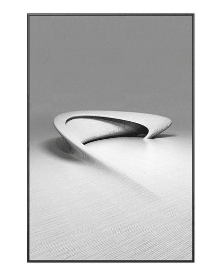 Bold Black & White Geometry Wall Art - Artistic Canvas Print