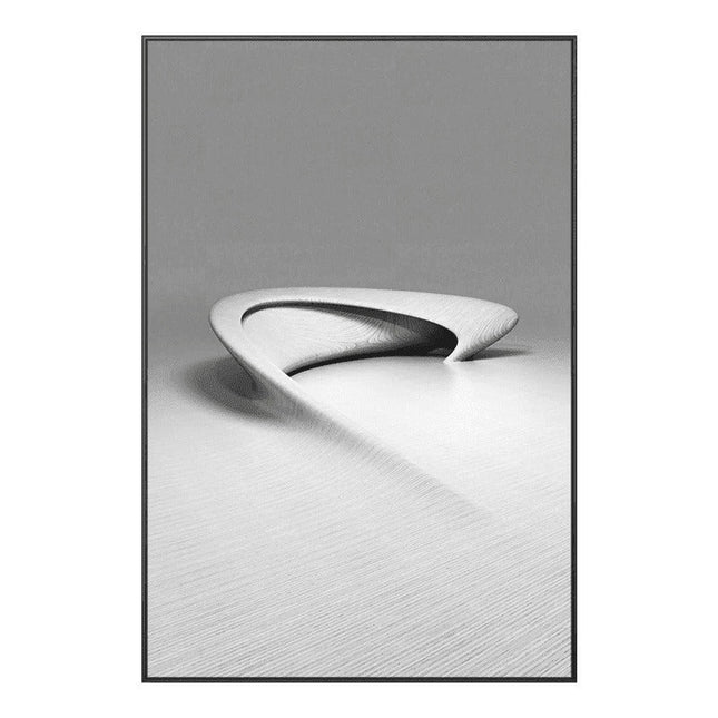 Bold Black & White Geometry Wall Art - Artistic Canvas Print