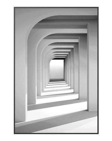 Bold Black & White Geometry Wall Art - Artistic Canvas Print