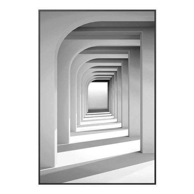 Bold Black & White Geometry Wall Art - Artistic Canvas Print