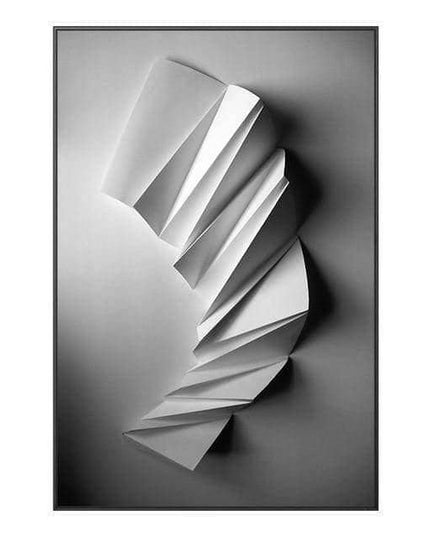 Bold Black & White Geometry Wall Art - Artistic Canvas Print